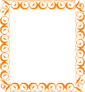 276x298 Orange Elegant Border Clip Art