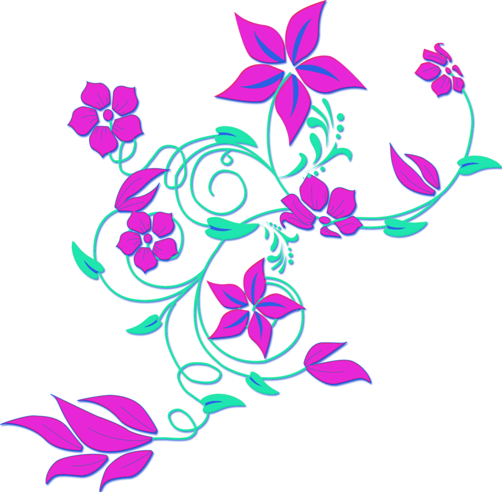 1024x1003 Purple Flower Border Clip Art Free Clipart Images