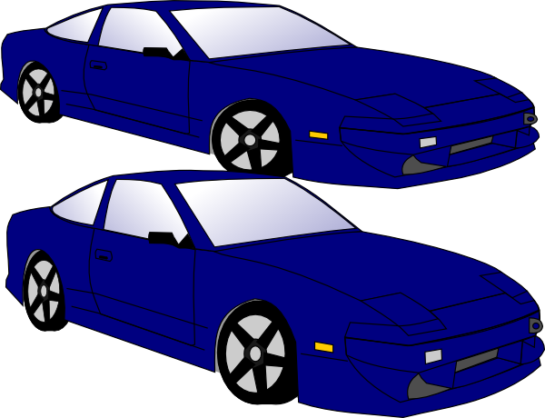 600x460 Blue Car3 Clip Art