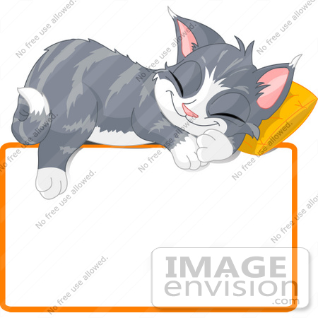 450x450 Cliprt Illustration Ofndorable Gray Kitten Napping On