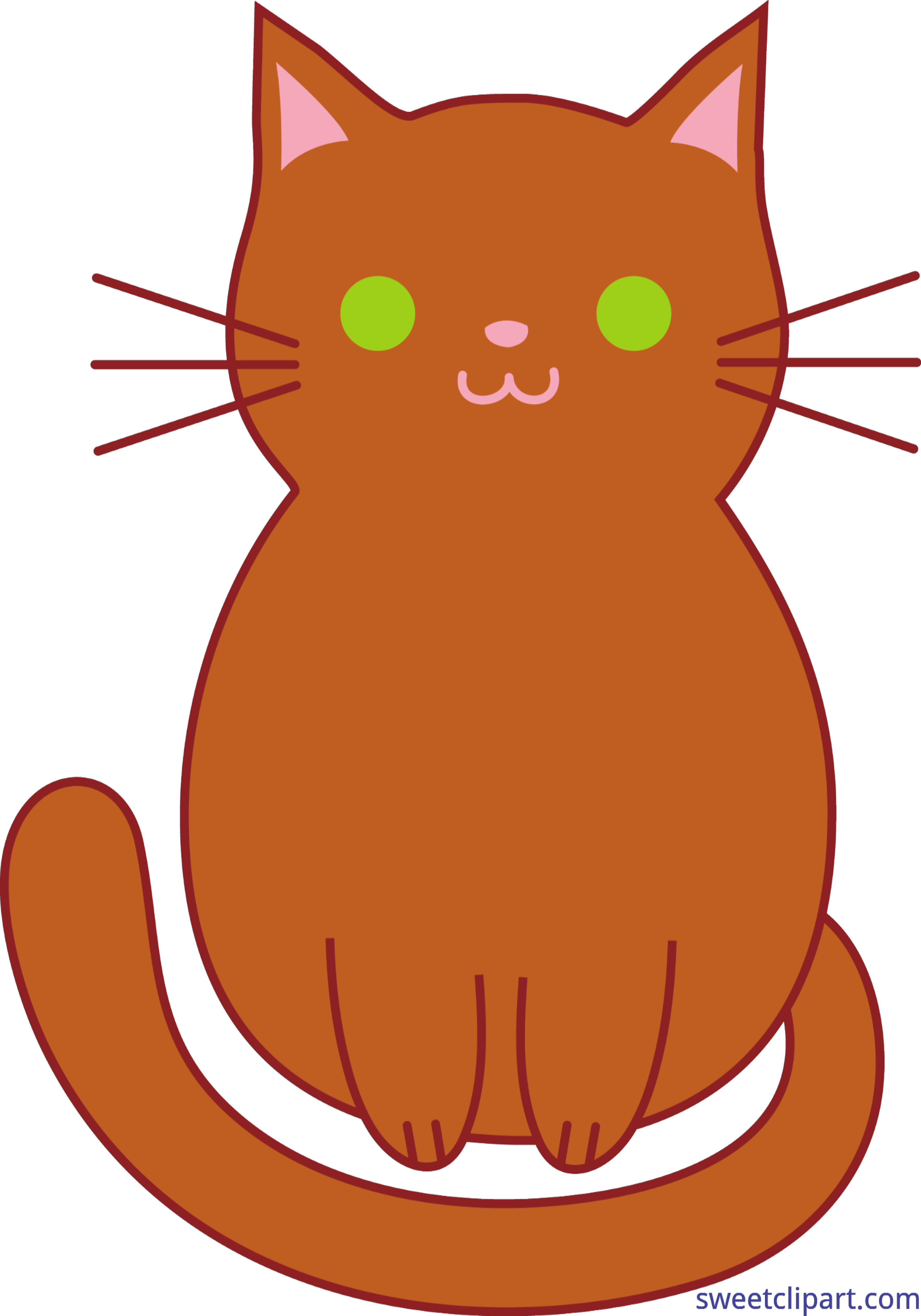 3528x5039 Cat Kitten Cute Brown Clip Art