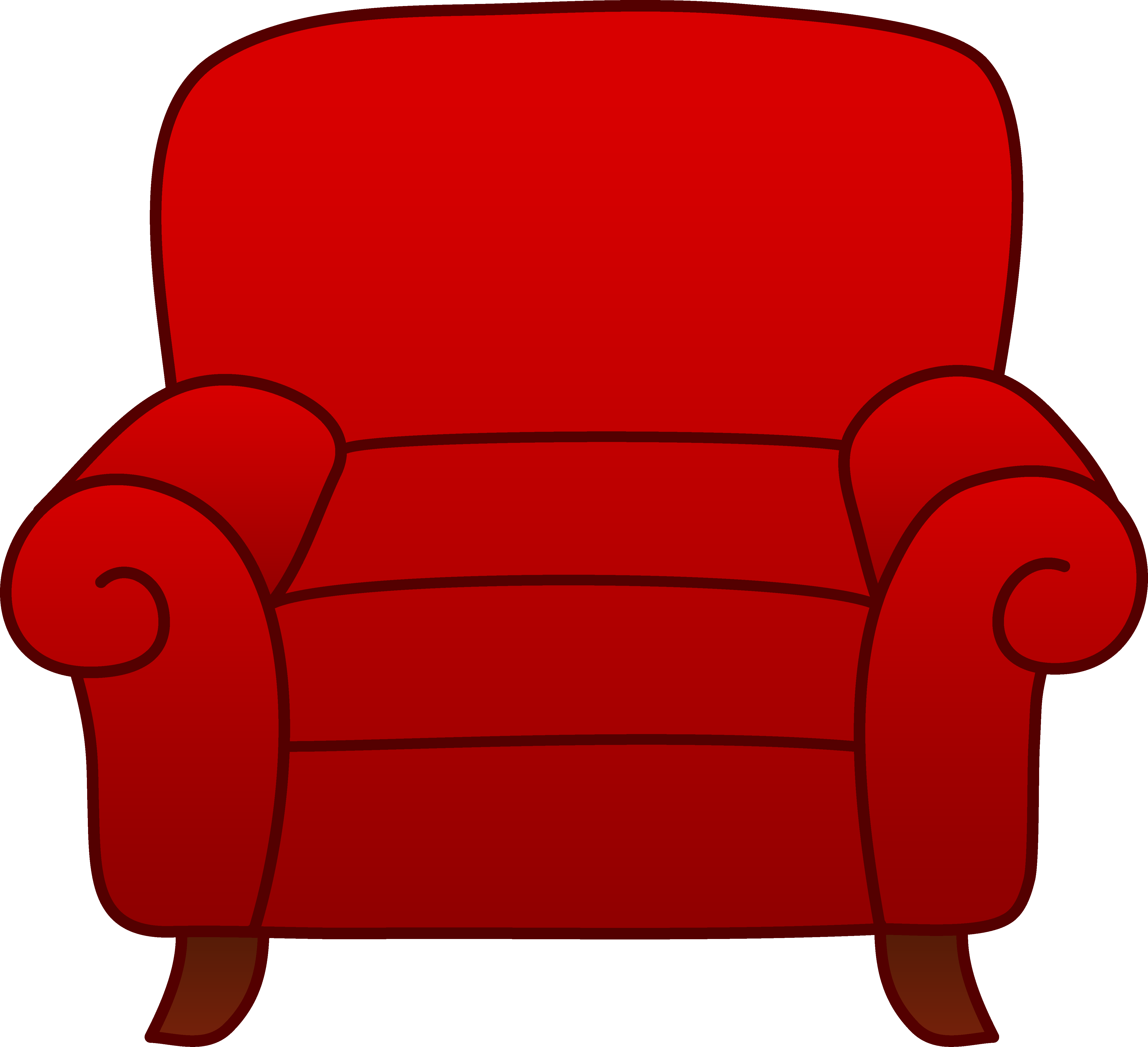 4966x4527 Red Armchair Clipart