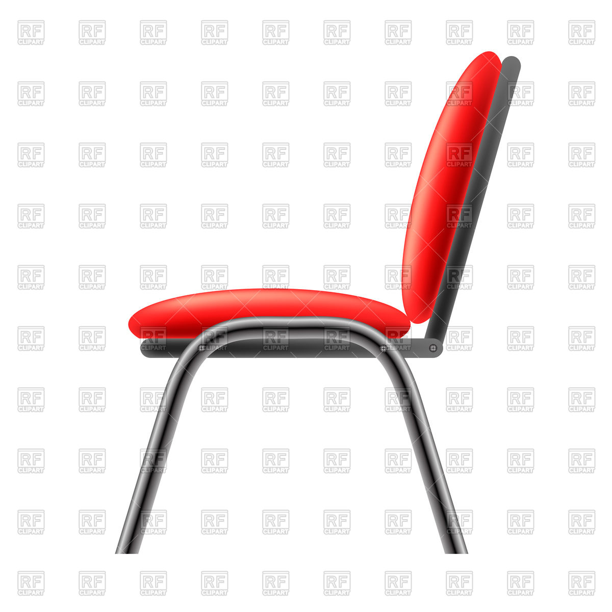 1200x1200 Red Office Chair Royalty Free Vector Clip Art Image