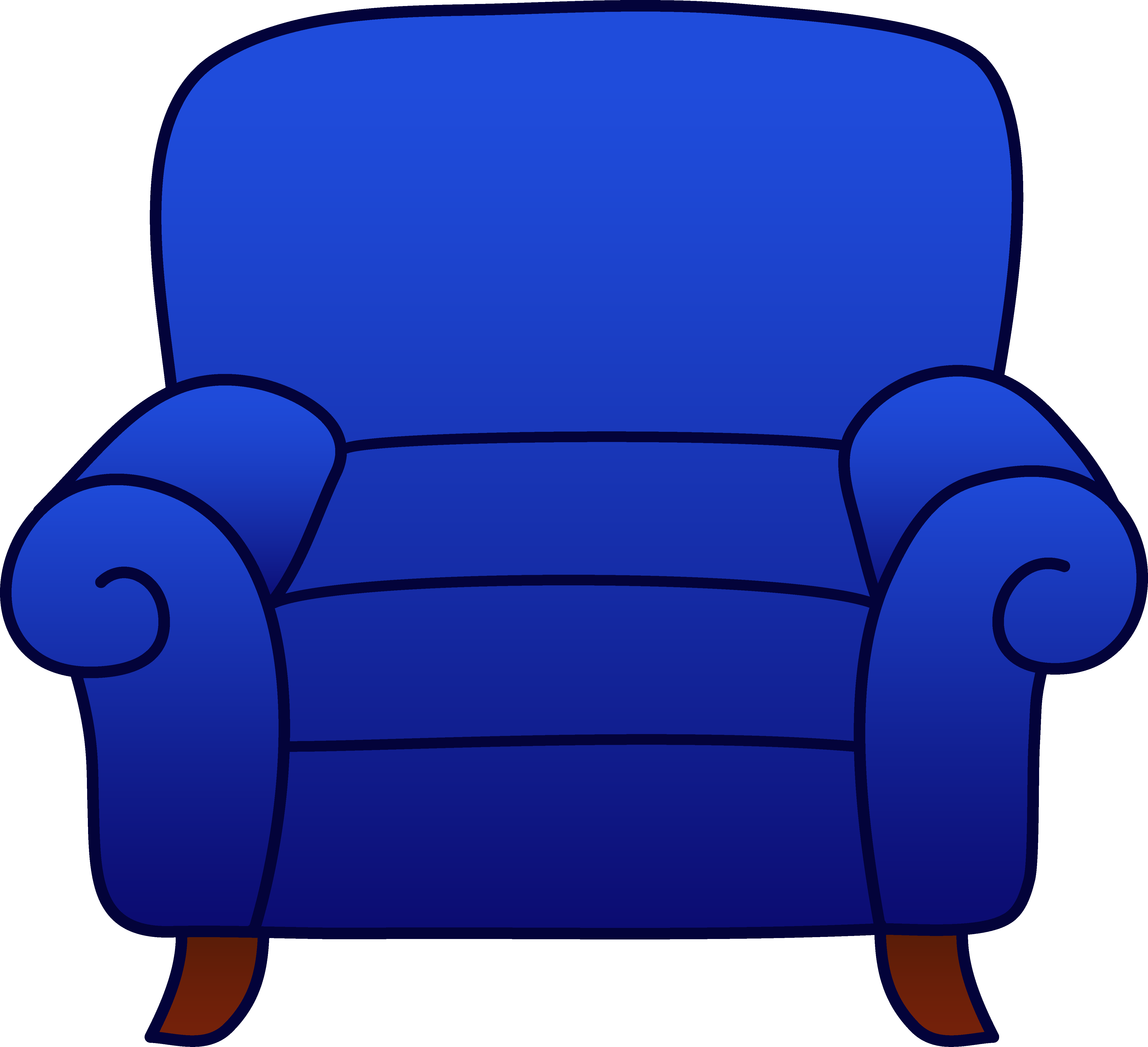 4966x4527 Blue Armchair Clipart