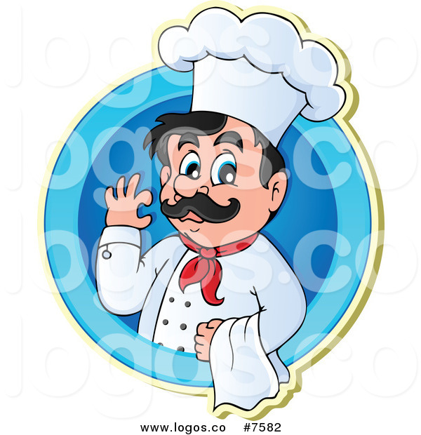 600x620 Royalty Free Clip Art Vector Logo Of A Male Chef Gesturing Ok
