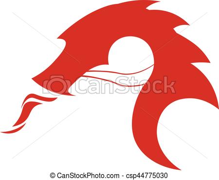 450x369 Dragon Logo. Chinese Dragon. Vector Flat Illustration. Dragon Logo