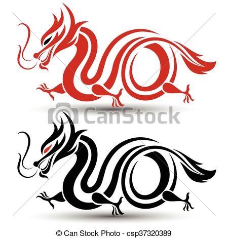 450x470 Illustration Of Traditional Chinese Dragon ,vector Vector