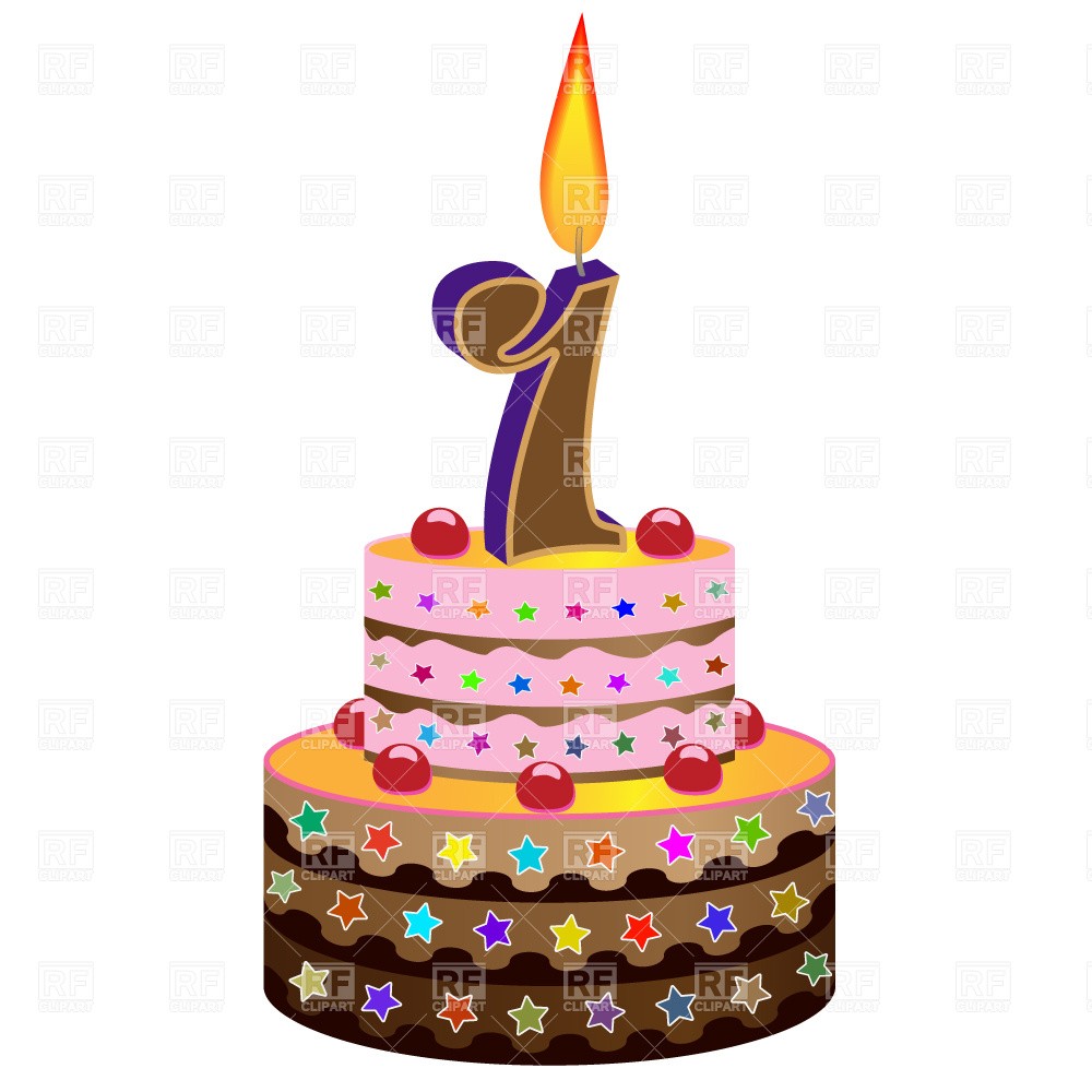 1000x1000 1st Birthday Cakes Clipart