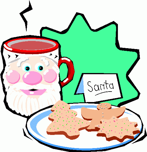 490x508 Collection Of Christmas Cookies And Milk Clip Art High