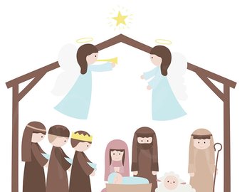 340x270 Nativity Clipart Etsy