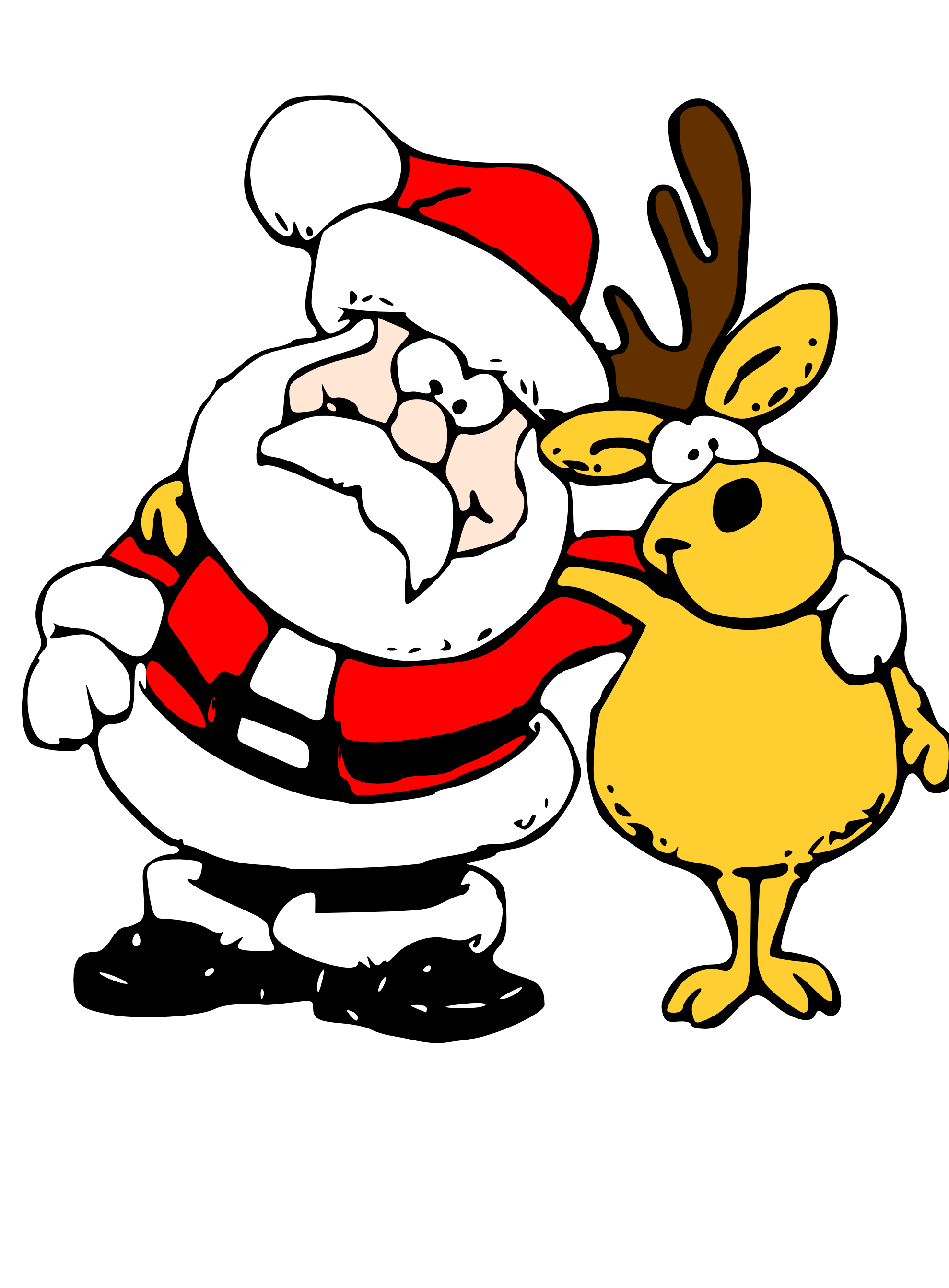 1979x2685 Clip Art Santa And Reindeer Clipart Panda