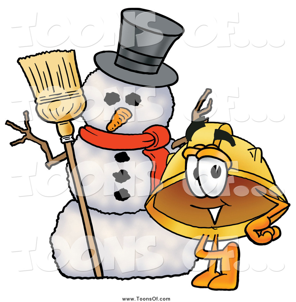 1024x1044 Clipart Of A Hard Hat With A Christmas Snowman By Toons4biz