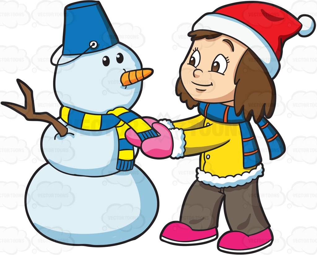 1024x824 Girl Snowman Clipart