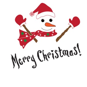 300x300 Merry Christmas Snowman Clipart