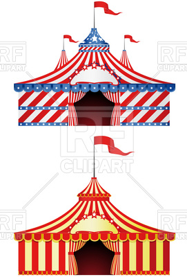 271x400 Two Big Top Circus In Different Styles Royalty Free Vector Clip