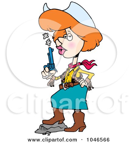450x470 Royalty Free (Rf) Clip Art Illustration Of A Cartoon Cowgirl