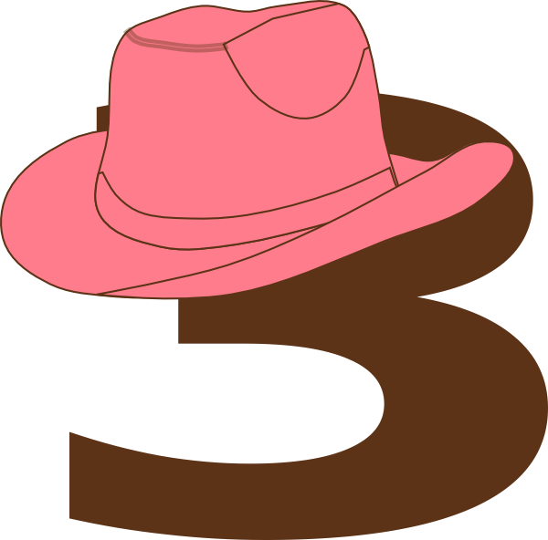 600x592 3 Cowgirl Hat Clip Art