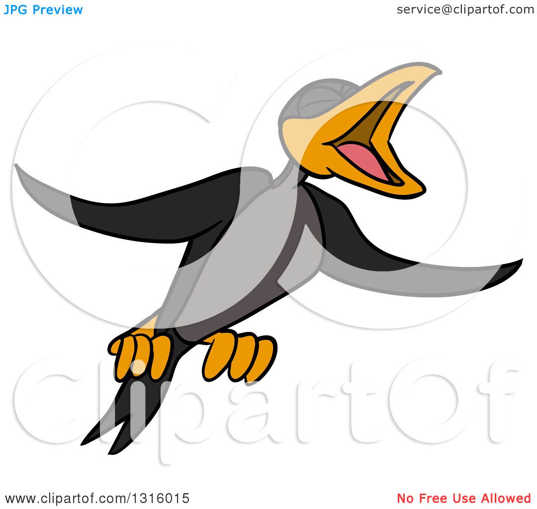 1080x1024 Clipart Of A Cartoon Crow Black Bird Flying And Cawing