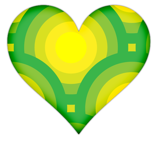 512x512 Heart With Green Circles Icon, Png Clipart Image