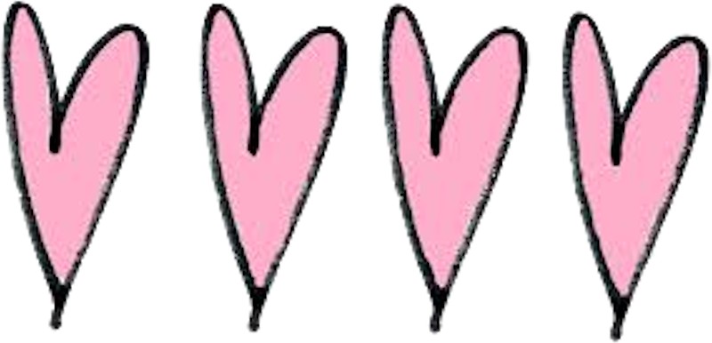 800x386 Line Of Hearts Clip Art