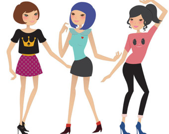 340x270 Fashion Lady Clip Art Fashion Girl Digital Shopping Ladies