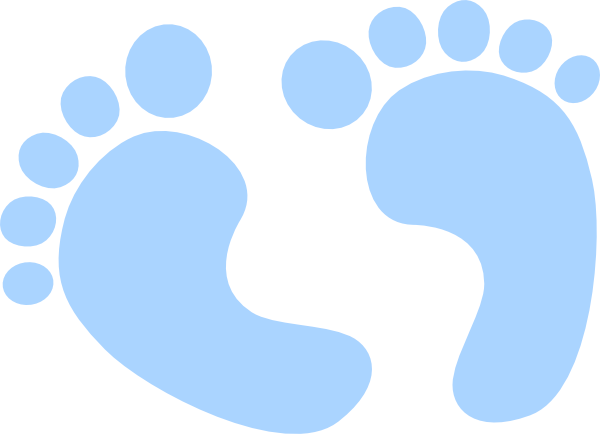 600x434 Blue Baby Feet Clip Art