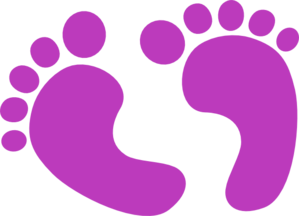 299x216 Purple Baby Feet Clip Art