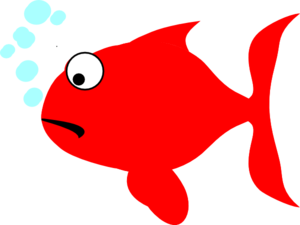 300x225 Sad Red And Turquoise Fish Clip Art