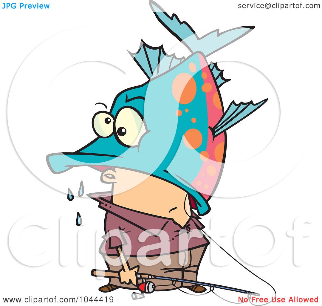 1080x1024 Royalty Free (Rf) Clip Art Illustration Of A Cartoon Fisherman