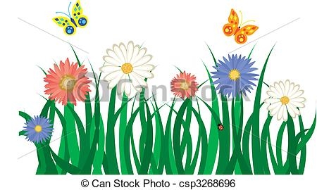 450x270 Clip Art Of Flowers And Grass