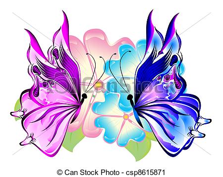 450x356 Beautiful Clipart Flower Butterfly