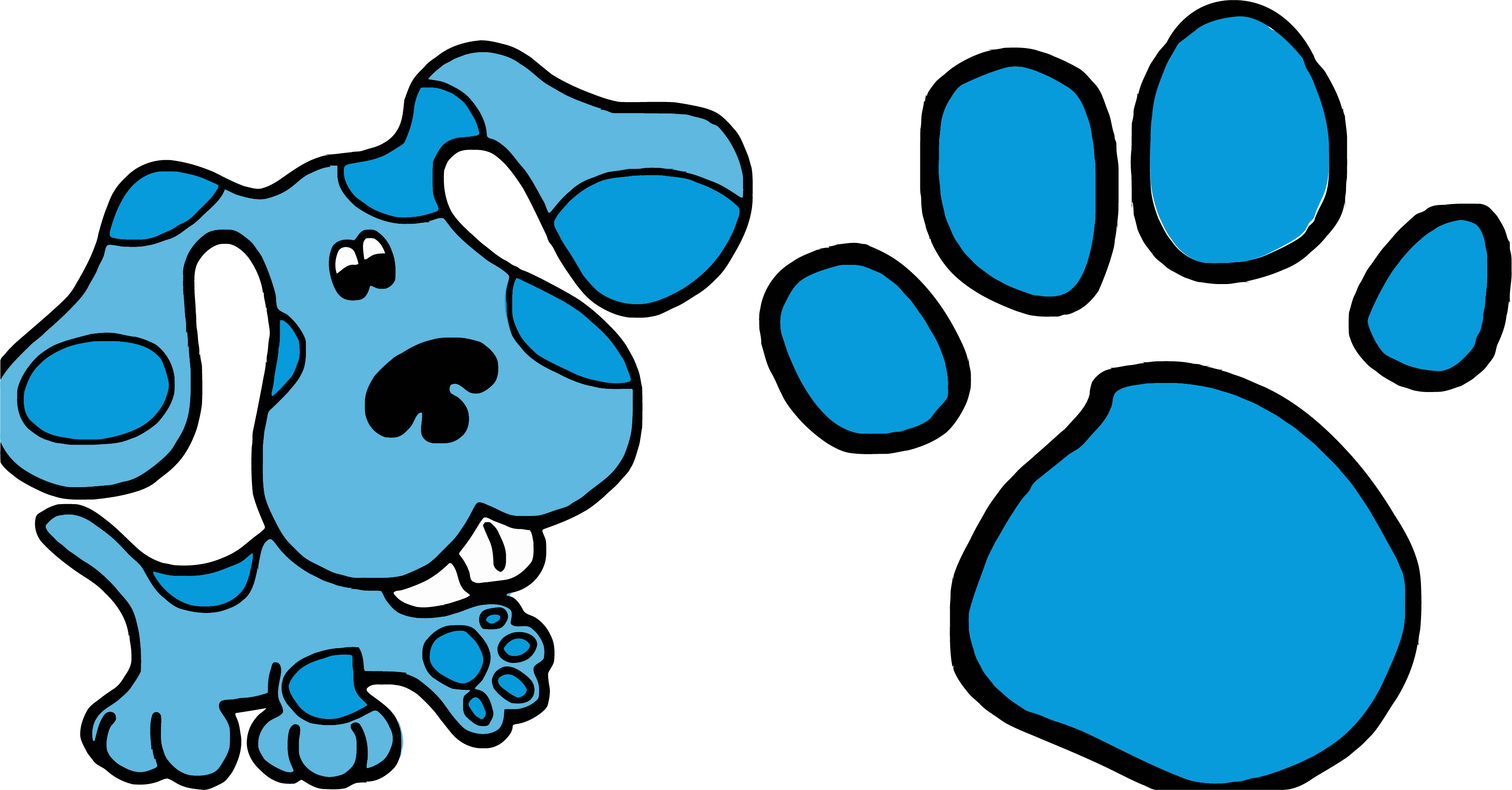 3307x1727 Blue's Clues Clip Art And Footprint Clipart Png