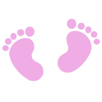 340x340 Classy Design Baby Footprint Clipart Pink Footprints Girl Clip Art