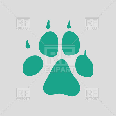 400x400 Dog Footprint Icon Royalty Free Vector Clip Art Image