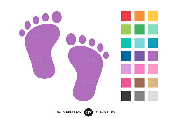 570x379 Baby Footprint Clip Art, Baby Shower Clipart, Nursery Clip Art
