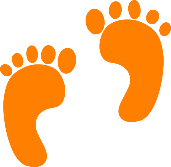 600x583 Footprint Clipart Orange Clip Art At Clker Com Vector Online