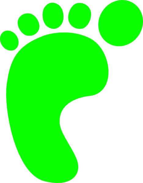 468x596 Green Baby Footprints Clipart