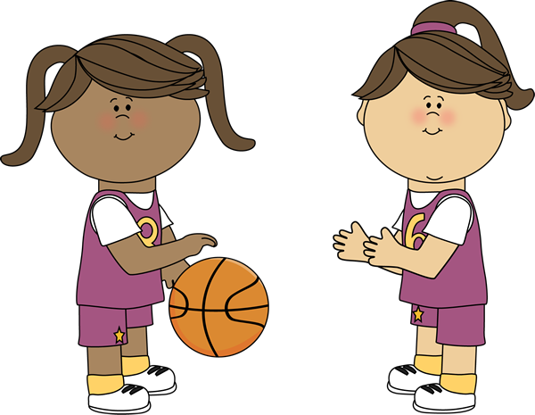 600x465 Girls Playing Basketball Clip Clipart Panda