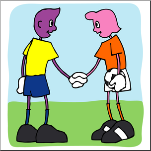 304x304 Clip Art Kids Sportsmanship 1 Color I Abcteach