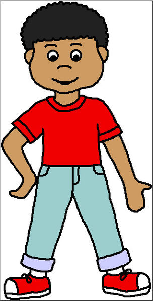 304x598 Clip Art Kids Boy 2 Color I Abcteach