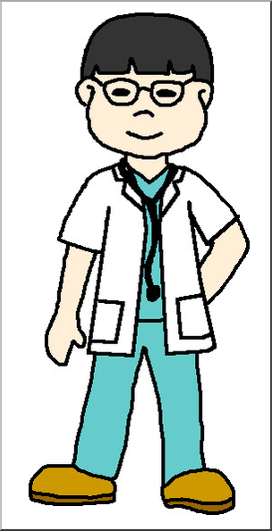 304x594 Clip Art Kids Boy Doctor Color I Abcteach