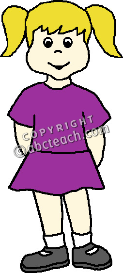 254x563 Clip Art Kids Girl 1 Color Clipart Panda