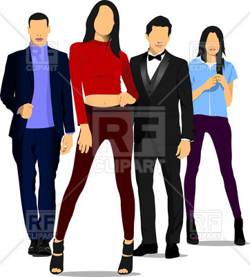 362x400 Lovely Man Clipart Young People Men And Women Royalty Free Vector