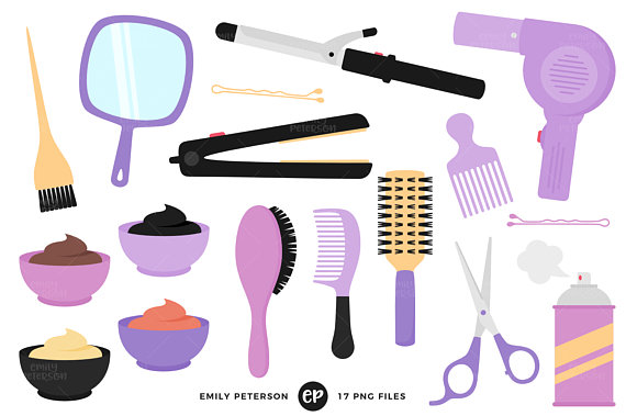570x379 Hair Clip Art Salon Clipart Girly Clip Art Commercial Use