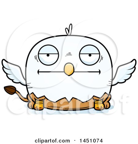 450x470 Clipart Graphic Of A Cartoon Bored Griffin Character Mascot