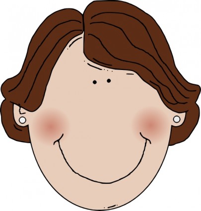405x425 Middle Aged Woman Brown Hair Clip Art Vector Clip Art Free Vector
