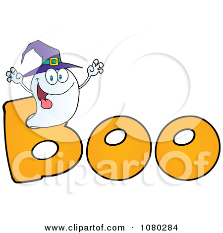 450x470 Clip Art Of The Word Boo Clipart
