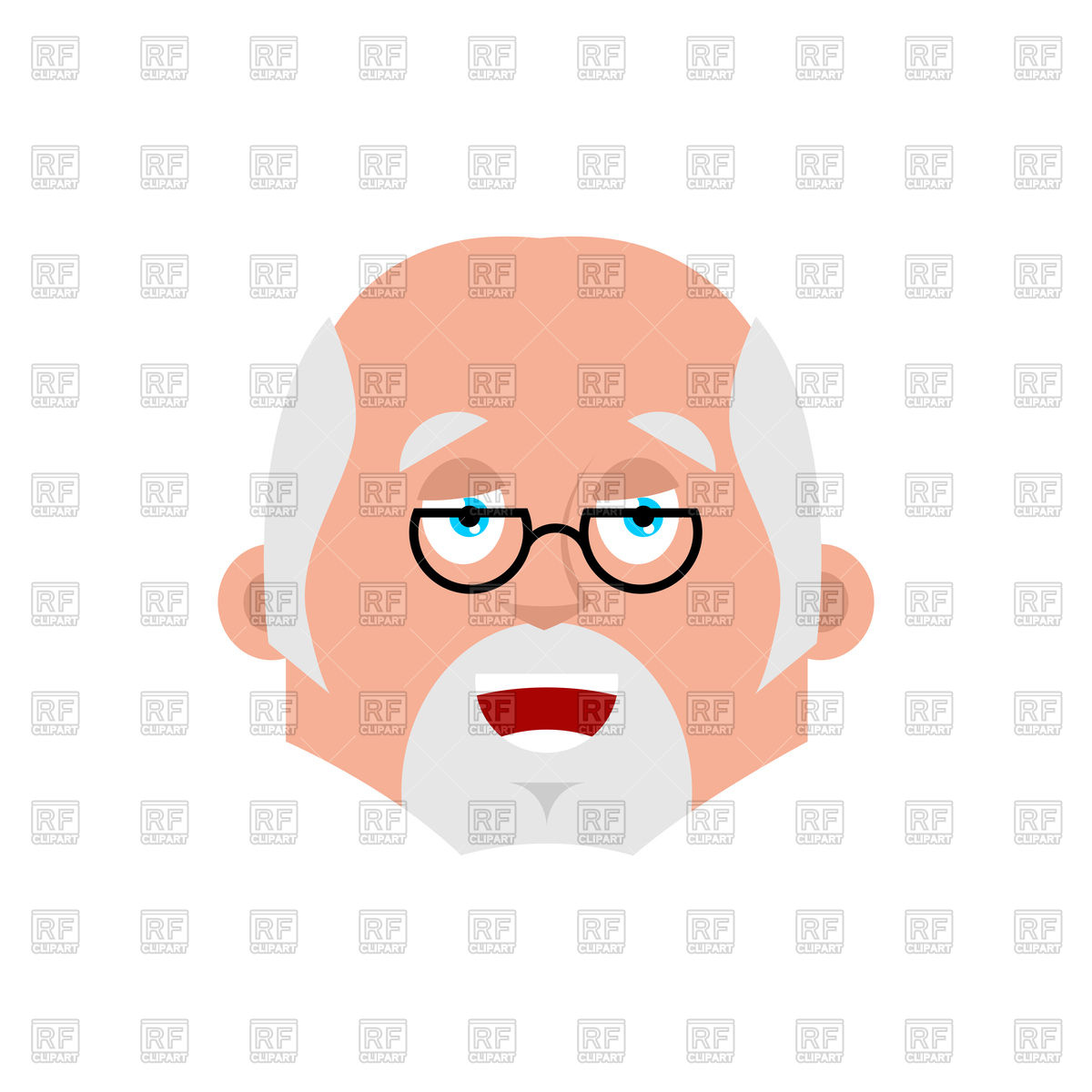 1200x1200 Doctor Happy Emotion Avatar Royalty Free Vector Clip Art Image
