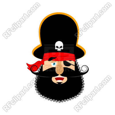 400x400 Pirate Head Happy Emoji Royalty Free Vector Clip Art Image