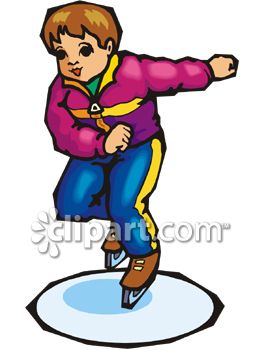 263x350 Royalty Free Clipart Image Boy Ice Skating